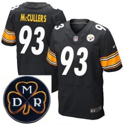 Men's Nike Pittsburgh Steelers #93 Dan McCullers Elite Black NFL MDR Dan Rooney Patch Jersey Men's Nike Pittsburgh Steelers #93 Dan McCullers Elite Black NFL MDR Dan Rooney Patch Jersey