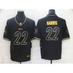 Men's Pittsburgh Steelers #22 Najee Harris Nike Black Gold Draft First Round Pick Limited Jersey Men's Pittsburgh Steelers #22 Najee Harris Nike Black Gold Draft First Round Pick Limited Jersey