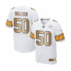 Mens Pittsburgh Steelers 50 Ryan Shazier Elite White Gold Football Jersey Mens Pittsburgh Steelers 50 Ryan Shazier Elite White Gold Football Jersey