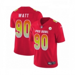 Mens Pittsburgh Steelers 90 T J Watt Limited Red AFC 2019 Pro Bowl Football Jersey Mens Pittsburgh Steelers 90 T J Watt Limited Red AFC 2019 Pro Bowl Football Jersey