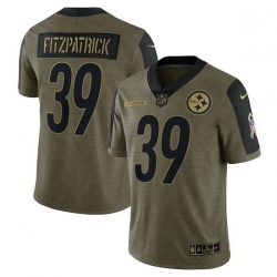 Men's Pittsburgh Steelers Minkah Fitzpatrick Nike Olive 2021 Salute To Service Limited Player Jersey Men's Pittsburgh Steelers Minkah Fitzpatrick Nike Olive 2021 Salute To Service Limited Player Jersey