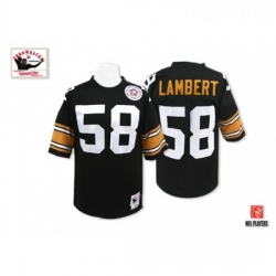Mitchell And Ness Pittsburgh Steelers 58 Jack Lambert Black Team Color Authentic Throwback NFL Jersey Mitchell And Ness Pittsburgh Steelers 58 Jack Lambert Black Team Color Authentic Throwback NFL Jersey