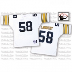 Mitchell And Ness Pittsburgh Steelers 58 Jack Lambert White Authentic Throwback NFL Jersey Mitchell And Ness Pittsburgh Steelers 58 Jack Lambert White Authentic Throwback NFL Jersey