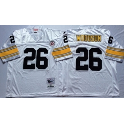 Mitchell And Ness Steelers #26 Woodson white Throwback Stitched NFL Jersey Mitchell And Ness Steelers #26 Woodson white Throwback Stitched NFL Jersey