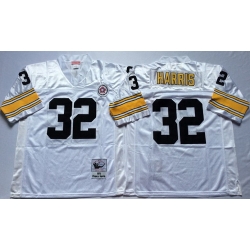 Mitchell And Ness Steelers #32 Franco Harris white Throwback Stitched NFL Jersey Mitchell And Ness Steelers #32 Franco Harris white Throwback Stitched NFL Jersey