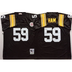 Mitchell And Ness Steelers #59 Ham Black Throwback Stitched NFL Jersey Mitchell And Ness Steelers #59 Ham Black Throwback Stitched NFL Jersey