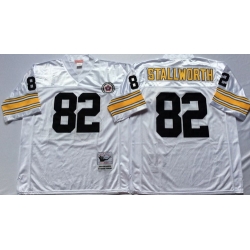 Mitchell And Ness Steelers #82 82 John Stallworth white Throwback Stitched NFL Jersey Mitchell And Ness Steelers #82 82 John Stallworth white Throwback Stitched NFL Jersey
