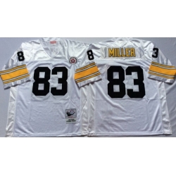 Mitchell And Ness Steelers #83 Heath Miller white Throwback Stitched NFL Jersey Mitchell And Ness Steelers #83 Heath Miller white Throwback Stitched NFL Jersey