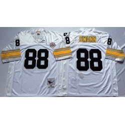 Mitchell And Ness Steelers #88 Lynn Swann white Throwback Stitched NFL Jersey Mitchell And Ness Steelers #88 Lynn Swann white Throwback Stitched NFL Jersey