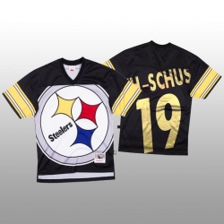 NFL Pittsburgh Steelers 19 JuJu Smith Schuster Black Men Mitchell  26 Nell Big Face Fashion Limited NFL Jersey NFL Pittsburgh Steelers 19 JuJu Smith Schuster Black Men Mitchell  26 Nell Big Face Fashion Limited NFL Jersey