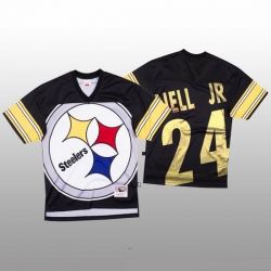NFL Pittsburgh Steelers 24 Benny Snell Jr  Black Men Mitchell  26 Nell Big Face Fashion Limited NFL Jersey NFL Pittsburgh Steelers 24 Benny Snell Jr  Black Men Mitchell  26 Nell Big Face Fashion Limited NFL Jersey