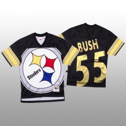 NFL Pittsburgh Steelers 55 Devin Bush Black Men Mitchell  26 Nell Big Face Fashion Limited NFL Jersey NFL Pittsburgh Steelers 55 Devin Bush Black Men Mitchell  26 Nell Big Face Fashion Limited NFL Jersey