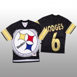 NFL Pittsburgh Steelers 6 Devlin Hodges Black Men Mitchell  26 Nell Big Face Fashion Limited NFL Jersey NFL Pittsburgh Steelers 6 Devlin Hodges Black Men Mitchell  26 Nell Big Face Fashion Limited NFL Jersey