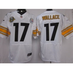 Nike Pittsburgh Steelers 17 Mike Wallace White Elite W 80 Anniversary Patch NFL Jersey Nike Pittsburgh Steelers 17 Mike Wallace White Elite W 80 Anniversary Patch NFL Jersey