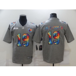 Nike Pittsburgh Steelers 19 JuJu Smith Schuster Gray Vapor Untouchable Rainbow Limited Jersey Nike Pittsburgh Steelers 19 JuJu Smith Schuster Gray Vapor Untouchable Rainbow Limited Jersey