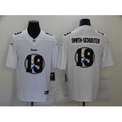 Nike Pittsburgh Steelers 19 JuJu Smith Schuster White Shadow Logo Limited Jersey Nike Pittsburgh Steelers 19 JuJu Smith Schuster White Shadow Logo Limited Jersey