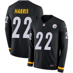 Nike Pittsburgh Steelers 22 Najee Harris Black Team Color Men Stitched NFL Limited Therma Long Sleeve Jersey Nike Pittsburgh Steelers 22 Najee Harris Black Team Color Men Stitched NFL Limited Therma Long Sleeve Jersey
