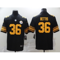 Nike Pittsburgh Steelers 36 Jerome Bettis Black Color Rush Limited Jersey Nike Pittsburgh Steelers 36 Jerome Bettis Black Color Rush Limited Jersey