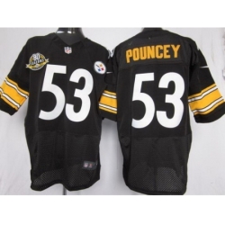 Nike Pittsburgh Steelers 53 Maurkice Pouncey Black Elite W 80 Anniversary Patch NFL Jersey Nike Pittsburgh Steelers 53 Maurkice Pouncey Black Elite W 80 Anniversary Patch NFL Jersey
