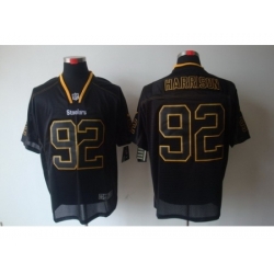 Nike Pittsburgh Steelers 92 James Harrison Black Elite Lights Out NFL Jersey