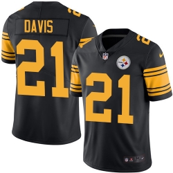 Nike Steelers #21 Sean Davis Black Mens Stitched NFL Limited Rush Jersey Nike Steelers #21 Sean Davis Black Mens Stitched NFL Limited Rush Jersey