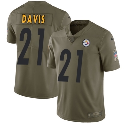 Nike Steelers #21 Sean Davis Olive Mens Stitched NFL Limited 2017 Salute to Service Jersey Nike Steelers #21 Sean Davis Olive Mens Stitched NFL Limited 2017 Salute to Service Jersey