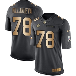 Nike Steelers #78 Alejandro Villanueva Black Mens Stitched NFL Limited Gold Salute To Service Jersey Nike Steelers #78 Alejandro Villanueva Black Mens Stitched NFL Limited Gold Salute To Service Jersey