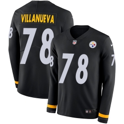Nike Steelers #78 Alejandro Villanueva Black Team Color Men Stitched NFL Limited Therma Long Sleeve Jersey Nike Steelers #78 Alejandro Villanueva Black Team Color Men Stitched NFL Limited Therma Long Sleeve Jersey