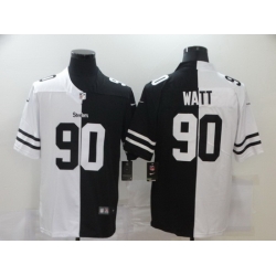 Nike Steelers 90 T J  Watt Black And White Split Vapor Untouchable Limited Jersey Nike Steelers 90 T J  Watt Black And White Split Vapor Untouchable Limited Jersey