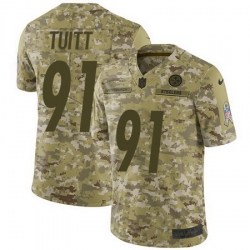 Nike Steelers #91 Stephon Tuitt Camo Mens Stitched NFL Limited 2018 Salute To Service Jersey Nike Steelers #91 Stephon Tuitt Camo Mens Stitched NFL Limited 2018 Salute To Service Jersey