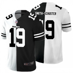 Pittsburgh Steelers 19 JuJu Smith Schuster Men Black V White Peace Split Nike Vapor Untouchable Limited NFL Jersey Pittsburgh Steelers 19 JuJu Smith Schuster Men Black V White Peace Split Nike Vapor Untouchable Limited NFL Jersey