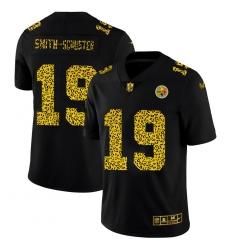 Pittsburgh Steelers 19 JuJu Smith Schuster Men Nike Leopard Print Fashion Vapor Limited NFL Jersey Black