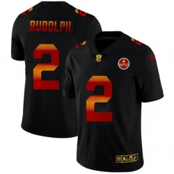 Pittsburgh Steelers 2 Mason Rudolph Men Black Nike Red Orange Stripe Vapor Limited NFL Jersey Pittsburgh Steelers 2 Mason Rudolph Men Black Nike Red Orange Stripe Vapor Limited NFL Jersey