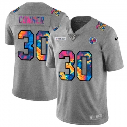 Pittsburgh Steelers 30 James Conner Men Nike Multi Color 2020 NFL Crucial Catch NFL Jersey Greyheather Pittsburgh Steelers 30 James Conner Men Nike Multi Color 2020 NFL Crucial Catch NFL Jersey Greyheather