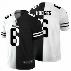 Pittsburgh Steelers 6 Devlin Hodges Men Black V White Peace Split Nike Vapor Untouchable Limited NFL Jersey Pittsburgh Steelers 6 Devlin Hodges Men Black V White Peace Split Nike Vapor Untouchable Limited NFL Jersey