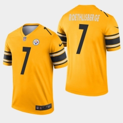 Pittsburgh Steelers 7 Ben Roethlisberger Inverted Legend Gold Jersey Pittsburgh Steelers 7 Ben Roethlisberger Inverted Legend Gold Jersey