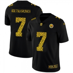 Pittsburgh Steelers 7 Ben Roethlisberger Men Nike Leopard Print Fashion Vapor Limited NFL Jersey Black Pittsburgh Steelers 7 Ben Roethlisberger Men Nike Leopard Print Fashion Vapor Limited NFL Jersey Black