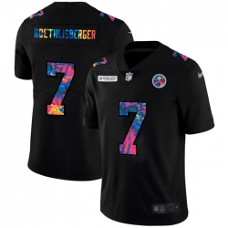 Pittsburgh Steelers 7 Ben Roethlisberger Men Nike Multi Color Black 2020 NFL Crucial Catch Vapor Untouchable Limited Jersey Pittsburgh Steelers 7 Ben Roethlisberger Men Nike Multi Color Black 2020 NFL Crucial Catch Vapor Untouchable Limited Jersey