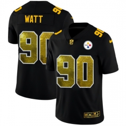 Pittsburgh Steelers 90 T J  Watt Men Black Nike Golden Sequin Vapor Limited NFL Jersey Pittsburgh Steelers 90 T J  Watt Men Black Nike Golden Sequin Vapor Limited NFL Jersey