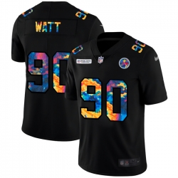 Pittsburgh Steelers 90 T J  Watt Men Nike Multi Color Black 2020 NFL Crucial Catch Vapor Untouchable Limited Jersey Pittsburgh Steelers 90 T J  Watt Men Nike Multi Color Black 2020 NFL Crucial Catch Vapor Untouchable Limited Jersey