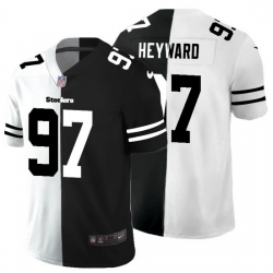Pittsburgh Steelers 97 Cameron Heyward Men Black V White Peace Split Nike Vapor Untouchable Limited NFL Jersey Pittsburgh Steelers 97 Cameron Heyward Men Black V White Peace Split Nike Vapor Untouchable Limited NFL Jersey