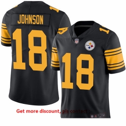 Steelers 18 Diontae Johnson Black Men Stitched Football Limited Rush Jersey Steelers 18 Diontae Johnson Black Men Stitched Football Limited Rush Jersey