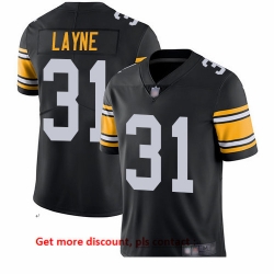 Steelers 31 Justin Layne Black Alternate Men Stitched Football Vapor Untouchable Limited Jersey Steelers 31 Justin Layne Black Alternate Men Stitched Football Vapor Untouchable Limited Jersey