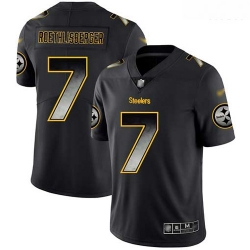 Steelers 7 Ben Roethlisberger Black Men Stitched Football Vapor Untouchable Limited Smoke Fashion Jersey Steelers 7 Ben Roethlisberger Black Men Stitched Football Vapor Untouchable Limited Smoke Fashion Jersey
