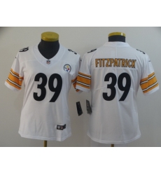 Women Nike Steelers 39 Minkah Fitzpatrick White Vapor Untouchable Limited Jersey