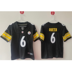 Women Pittsburgh Steelers 6 Patrick Queen F U S E Black Vapor Stitched Football Jersey  Women Pittsburgh Steelers 6 Patrick Queen F U S E Black Vapor Stitched Football Jersey