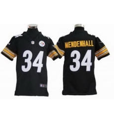 Youth Nike Pittsburgh Steelers 34# Rashard Mendenhall Black Jerseys