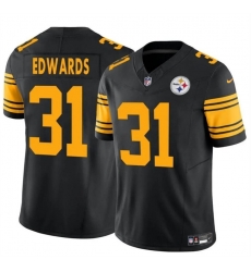 Youth Pittsburgh Steelers 31 Daijun Edwards Black 2024 F U S E  Color Rush Limited Stitched Football Jersey