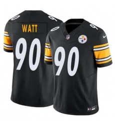 Youth Pittsburgh Steelers 90 T J Watt Black 2023 F U S E Vapor Untouchable Limited Stitched Jerseys