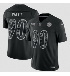 Youth Pittsburgh Steelers  90 T J  Watts Black 2026 Salute to Service Limited Stitched Football Jersey